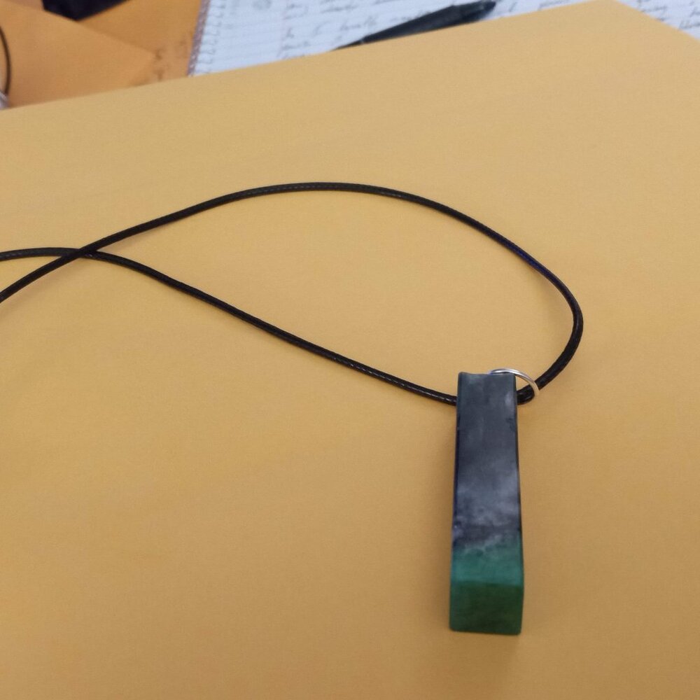 Handmade Green and Black Pendant Necklace